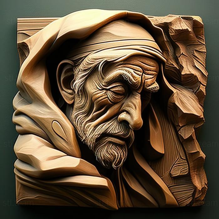 3D model Henry Keller American artist (STL)
